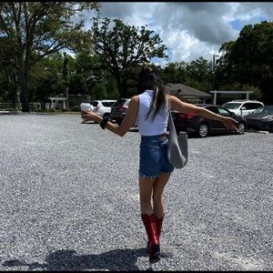 Jeffrey Campbell Dagget Red Cowboy Boot